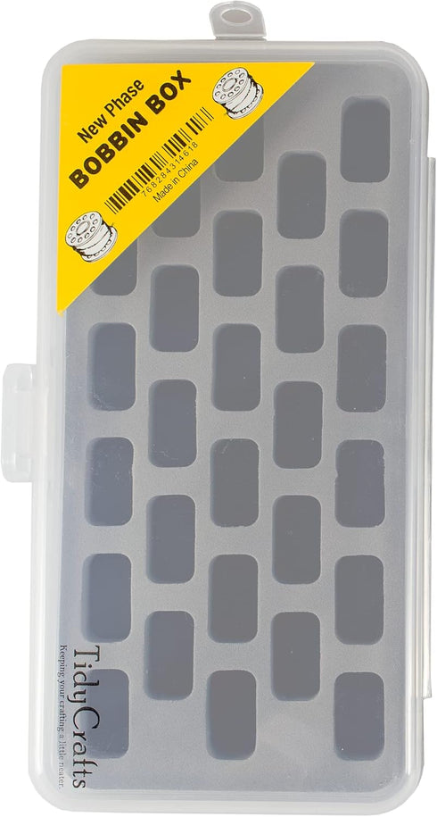 – Bobbin Box Organizer - One Durable Case with Snap Tight Lid for Your Sewing and Quilting Needs - Holds 28 Bobbins...