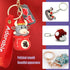 Swpeet 60Pcs Round and Heart Shape 4 Colors Key Rings O Rings with Metal Swivel Lobster Claw Clasp Keychain Assortment Kit, Flat Keychain Rings Me...