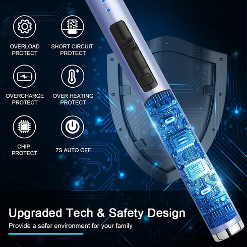 ARECTECH Rechargeable Electric Candle Lighter Arc Plasma Windproof Lighter for Candle Kitchen Birthday Gift for Mom Men Wife with Type-C Cable Blu...