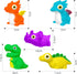 Dinosaur Toy Auto Flashing Dinosaur Model Glowing Figures Bath Toy Playset 5 pcs...