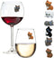 Cat Wine Charms or Drink Glass Markers - Magnetic - Great Birthday or Hostess Gift for Cat Lovers - Set of 6 Cute Kitty Glass Identifiers...