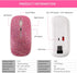 HXMJ Bling Dazzling Rechargeable 2.4GHz+5.2 Bluetooth Wireless Mouse Covered with Crystal Diamond Rhinestone,RGB Backlit,Great Gift idea for Her (...