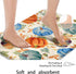 ArtSocket Pumpkins Bathroom Rugs and Mats Sets 2 Piece, Maple Leaves Autumn Bathroom Rugs Non Slip, Fall Orange Absorbent Microfiber Memory Foam B...