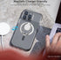 Magnetic Phone Grip Holder Kickstand, Gym Double Adjustable Finger Ring Grip and Stand, Compatible with PopSockets MagSafe Ring Removable for iPho...