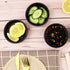 3.5" Ceramic Side Dish Set of 4 - Small Porcelain Soy Dipping Sauce Dishes - Black Seasoning Bowls Dinnerware Sets for Serving...