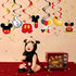Red 1st Birthday Hanging Swirl Decorations, Mouse Birthday Party Ceiling Streamers, Mouse Theme Party Supplies, Party Favors for Boys Kids(38 Pcs)...