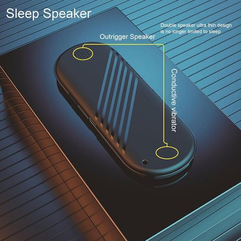 Pillow Speaker, Bluetooth 5.3 Sleep Headphones Bone Conduction Bluetoth Pillow Speaker with Lanyard, 10m Distance Under Pillow Speaker for Side Sl...
