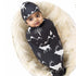 Galabloomer Newborn Swaddle Blanket with Beanie Set Baby Boy Receiving Blanket Gray Arrow...