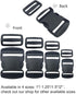 2 Set 2 Inch Flat Dual Adjustable Plastic Quick Side Release Plastic Buckles and Tri-glide Slides for Luggage Straps Pet Collar Backpack Repairing...