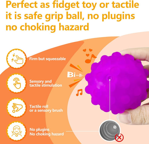 Montessori Toys for Babies 3 Months+, Baby Sensory Toys Baby Balls 3 to 12 Month for Babies & Toddlers 3M+, Balls for Toddlers Textured Multi Ball...