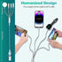 4 in 2 Watch & Phone Charger Cable, Upgraded for Apple Watch Charger USB A/C Multi Charging Cable-Nylon-Braided Magnetic Wireless Charging Cord fo...