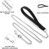 Giantree Metal Dog Leash, Heavy Duty Anti-Bite Dog Leash with Soft Nylon Padded Handle Chew Proof Dog Chain Leash for Small Medium Large Dogs...