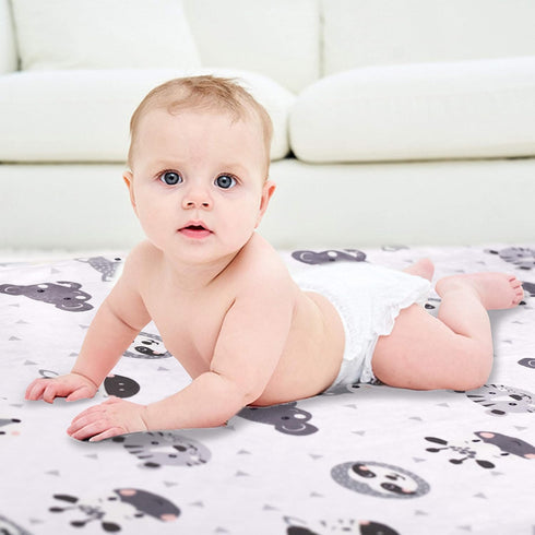 Baby Blanket Super Soft Plush with Double Layer Dotted Backing, Lovely Brown Animals Printed Unisex Design Receiving Blanket, 30x40 Inch...