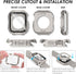 (2 in 1) KADES for Waterproof Apple Watch Screen Protector Case Series 9 8 7 45mm Accessories, Protective PC Face Cover Built-in Tempered Glass Fi...