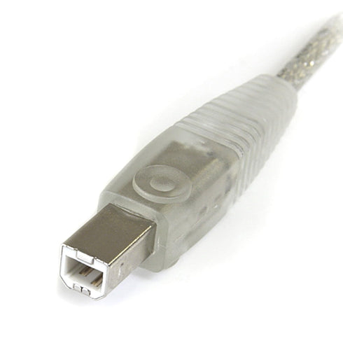 StarTech.com 10 ft Transparent USB 2.0 Cable - A to B - USB cable - USB (M) to USB Type B (M) - USB 2.0 - 10 ft - molded - transparent - USB2HAB10...