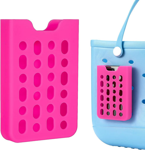 PARBEE Phone Holder Compatible with Bogg Bag, Silicone Pink Phone Holder Keep Your Phone Handy in Tote Bag, Insert Accessory Charm for Bogg Bags.....