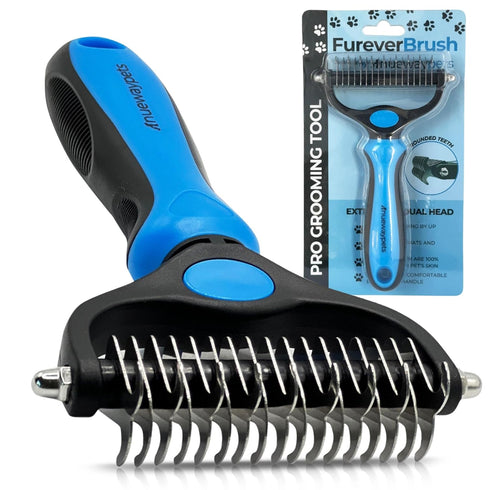 Reduce Shedding with The Original FureverBrush® by NuewayPets - Pro Undercoat Grooming Tool For Dogs | Deshedding and Dematting Tool...