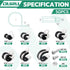 50PCS Cable Clamps with Screws Assortment Kit 7 Sizes—1/8" 3/16" 1/4" 5/16" 3/8" 1/2" 3/4" Stainless Steel Rubber Coated Cushioned Insulated Cable...