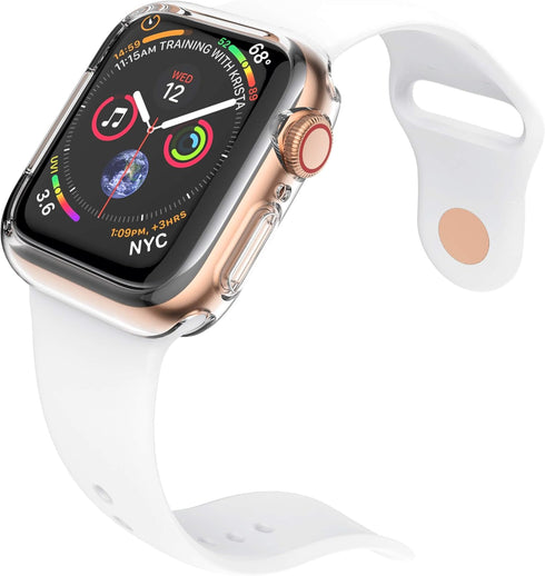 HANKN 2 Pack Clear Case for Apple Watch Series 9 8 7 45mm / Series 6 5 4 Se 44mm Case, Soft TPU Cover Shell Shockproof Iwatch Bumper [No Front Scr...