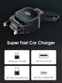 4-in-1 Retractable Car Charger - 96W Fast Car Phone Charger with Dual Retractable Cables (USB-C & iOS) and USB Ports, Compatible with iPhone 15/14...