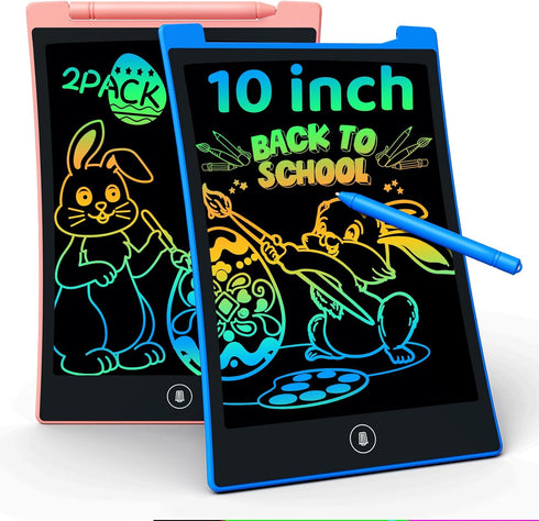 KOKODI Kids Toys 2 Pcs 10 Inch LCD Writing Tablet, Colorful Toddler Drawing Pad Doodle Board Erasable, Educational Learning Toys Birthday Gifts fo...