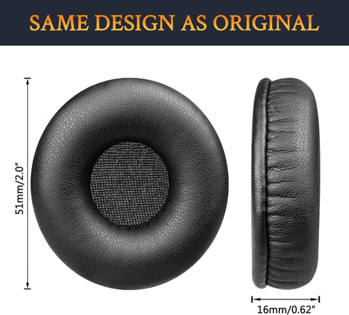 SOULWIT 50mm Ear Pads Cushions Replacement for Plantronics Blackwire C210/C220/C610/C620/C3120/C3200/C3210/C3220/C3225, Earpads for Poly EncorePro...
