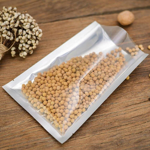 PABCK 200 Pack 2.4x3.5 inch (2x3.1 Inside Size) Clear Front Mylar Heat Seal Pouch Foil Bulk Food Storage Kitchen Packaging Vacuum Wrapping...
