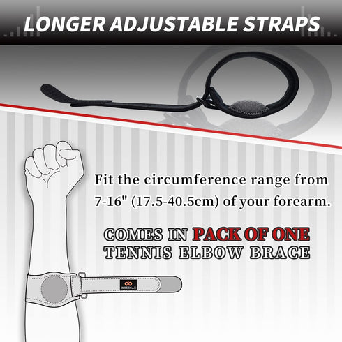 INDEEMAX Tennis Elbow Brace for Men & Women Golfers Tennis Elbow Strap Pain Relief Tendonitis Elbow Brace Adjustable Forearm Band with Compression...