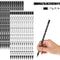Music Note Pencils Music Pencils Music Themed Pencils Kids Musical Pencils Round White Black Pencils Woodcase Pencils with Eraser for School Offic...