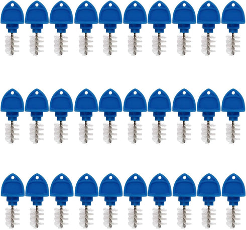 Beer Plugs Tap Brush,30 Pack Beer Faucet Tap Cleaning Plug Brush For Draft Beer Faucet Cap (Blue)...