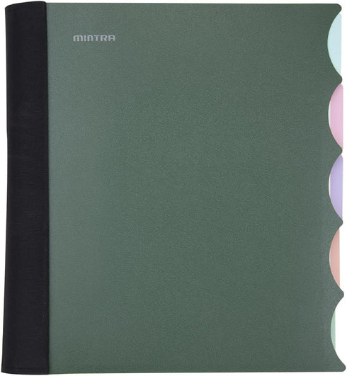 Mintra Office Durable PREMIUM Spiral Notebook (Green Olive, 5 Subject (8.5in x 11in))...
