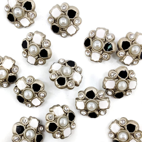 Silver Irregular Shank Sewing Buttons 20 Pcs - 18mm, 23/32"...