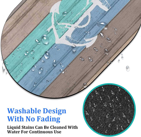 Personality Mouse Pad with Coaster Set, Anchor Nautical Marine Themed Fashion Design Mouse Pad Non-Slip Rubber Gaming Mouse pad Computer Laptop...