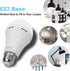2 Pack Emergency Rechargeable Light Bulbs,Battery Operated Backup Light Bulb 9W E27 8500K 1200mAh White Equivalent Self-charging LED Light Bulbs f...