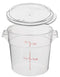 Cambro RFSCW1135 Camwear Clear Round 1 Qt Storage Container with Clear Round Lid RFSCWC1135...