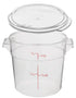 Cambro RFSCW1135 Camwear Clear Round 1 Qt Storage Container with Clear Round Lid RFSCWC1135...