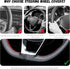 Micro Fiber Leather Steering Wheel Cover, DIY Sewing with Needle & Thread, Breathable Anti-Slip Car Steering Wheel Protector, Universal 15 Inch Au...