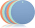 6 Pack Silicone Trivets for Hot Pots and Pans, Round Heat Resistant Multifunctional Mat for Kitchen Countertop (3 Colors, 7 Inches)...