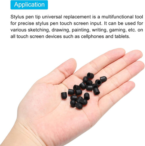 MECCANIXITY 30pcs 6.5mm Stylus Pen Fine Tips Conductive Rubber Capacitive Touch Screen Pens Tip Soft Universal Replacement...