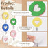 Wooden Double Heart-Shaped Self-Adhesive Hooks, 5pcs Key Holder Coat Hook Strong Adhesive Hooks for Home Office Hotel Wall Decoration...