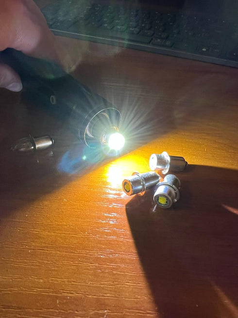 LED Flashlight Bulb Upgrade Replacement 3CD 4CD Cells 4.5V 6V 18V DC4-24V LED Conversion Kit Flashlights Torch Bulb P13.5S PR2 LED 3W Bulbs 18V Fl...