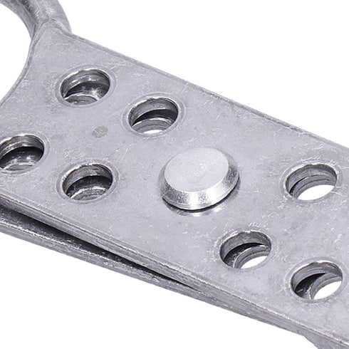 Fafeicy Lockout Tagout Hasp, 8 Hole Design Fireproof Flower Safety Double Head Aluminum Buckle Lock for Industry Oil Gas Chemical Industry Electri...