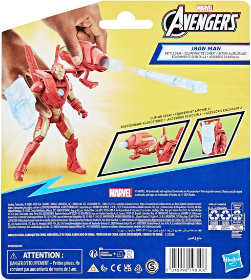 Marvel Epic Hero Series Battle Gear Iron Man Action Figure, 4-Inch, Avengers Super Hero Toys for Kids Ages 4 and Up...