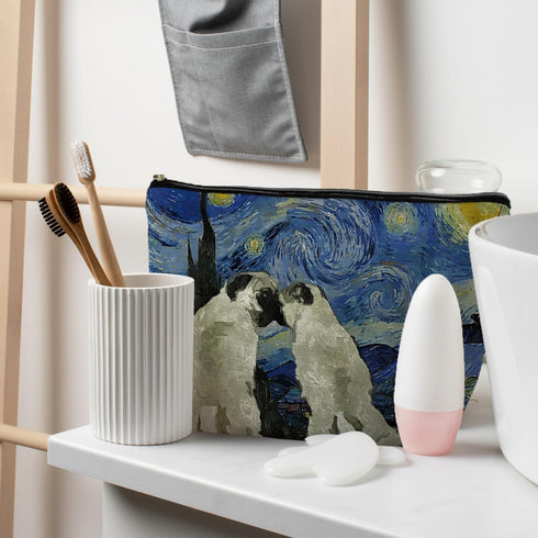Pug Gifts for Pug Lovers Women, Pug Mom Gifts, Pug Stuff, Starry Night Pug Makeup Bag, Dog Makeup Bag Aesthetic, Cute Makeup Pouch...