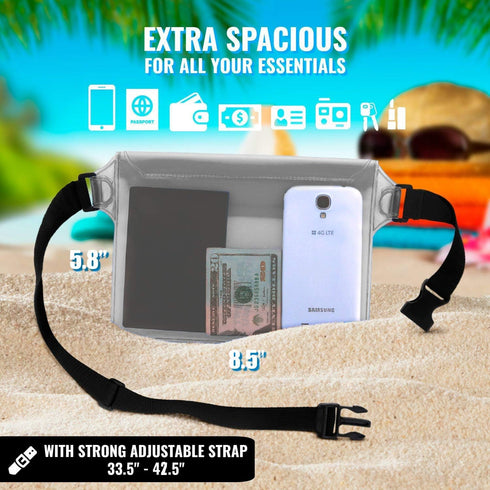AiRunTech Waterproof Cell Phone Bag, 2 Pack Waterproof Dry Bag for Fishing, Sledding,Skating,Skiing,Snowshoeing Universal Waterproof Pouch for iPh...