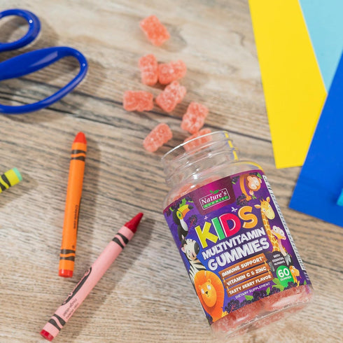 Vitamins for Kids Multivitamin Gummy - Daily Kids Vitamins, Fruit Flavored Gummies w/Vitamins C, D3 & Zinc for Immune Support, Nature's Children &...