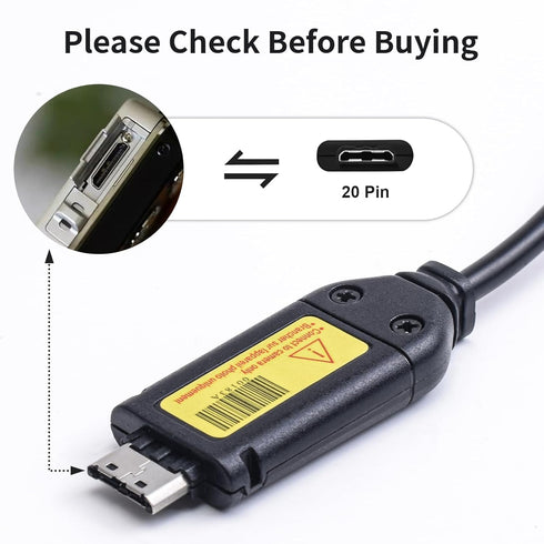 Alitutumao Replacement SUC-C7 SUC-C3 SUC-C5 Camera USB Charging Cable Cord Compatible with Samsung Digital Camera EX, L, WB, S, SL, ST, SH, P, PL ...