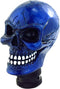 Lunsom Skull Gear Shift Head Resin Shifter Knob Car Transmission Shifting Stick Handle Fit Most Automatic Manual Vehicle (Navy Blue)...