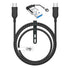 888 Type C Belt Cable 1ft Fast Charging USB C to USB C 240W, Data Transfer - with Type A to Type c 3.0 Adapter (Black)...