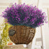 PASYOU Artificial Greenery, Plastic Plants Fake Bell Grass Flowers Lifelike Patio Yard Corridor Indoor Outdoor Home Garden Balcony Party Pot Plant...